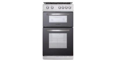 Montpellier MTG50LW 50cm Twin Cavity Gas Cooker in White with Glass Lid Montpellier MTG50LW 50cm Twin Cavity Gas Cooker in White with Glass Lid